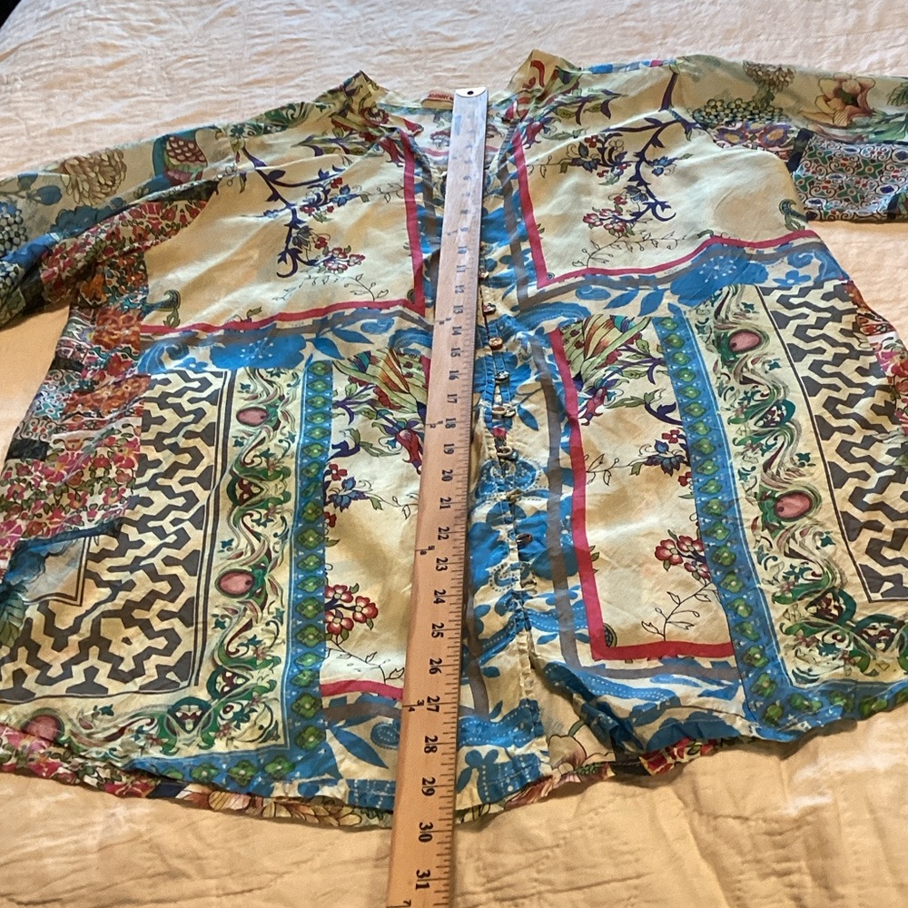 Johnny Was Floral Patterned Tunic Top M - Picture 10 of 12